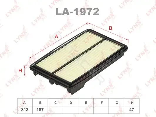 Воздушный фильтр LYNXAUTO LA-1972