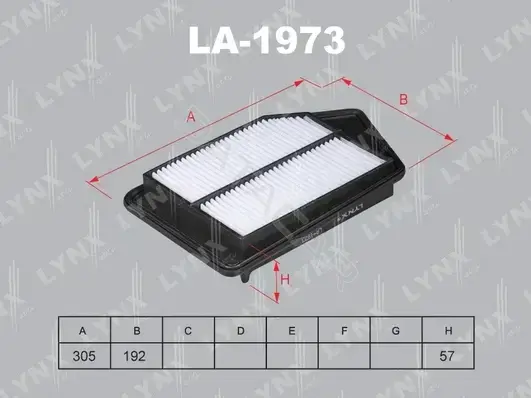 Воздушный фильтр LYNXAUTO LA-1973
