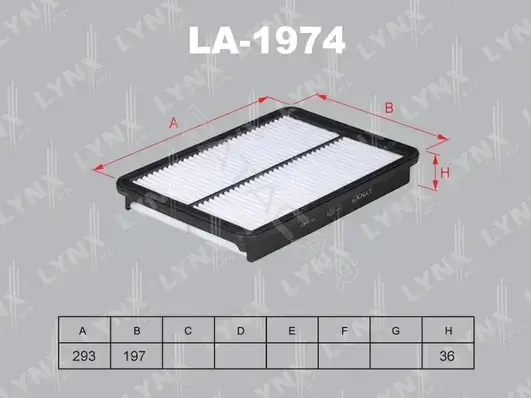 Воздушный фильтр LYNXAUTO LA-1974