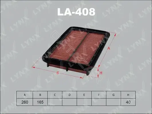 Воздушный фильтр LYNXAUTO LA-408