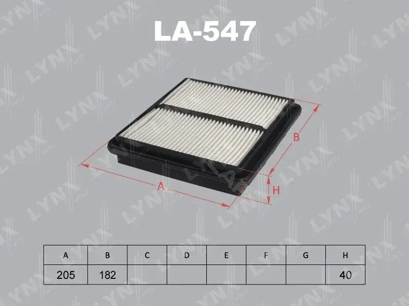 Воздушный фильтр LYNXAUTO LA-547