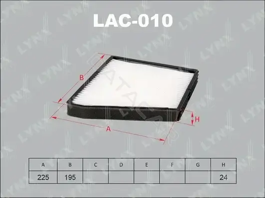 Фильтр салонный LYNXAUTO LAC-010