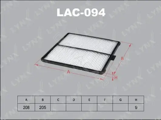 Фильтр салонный LYNXAUTO LAC-094