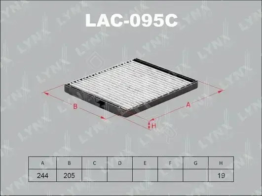 Фильтр салонный LYNXAUTO LAC-095C