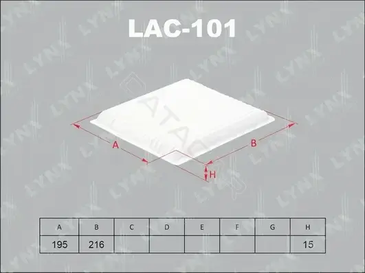 Фильтр салонный LYNXAUTO LAC-101