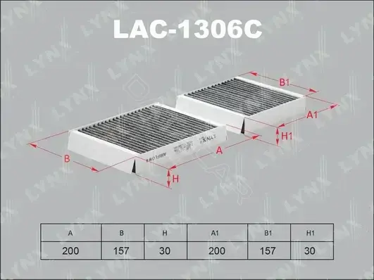 Фильтр салонный LYNXAUTO LAC-1306C
