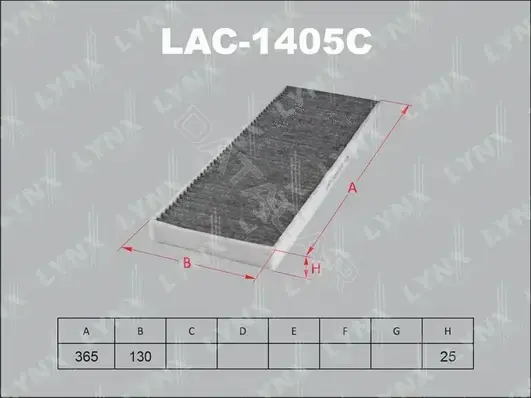 Фильтр салонный LYNXAUTO LAC-1405C