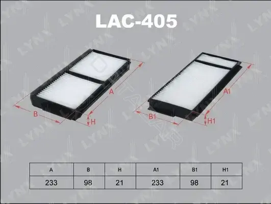 Фильтр салонный LYNXAUTO LAC-405