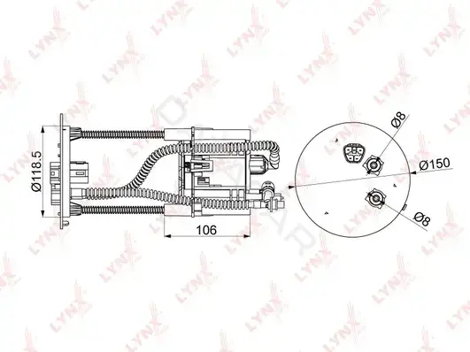 Топливный фильтр LYNXAUTO LF-1003M