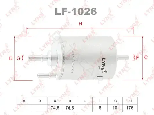 Топливный фильтр LYNXAUTO LF-1026