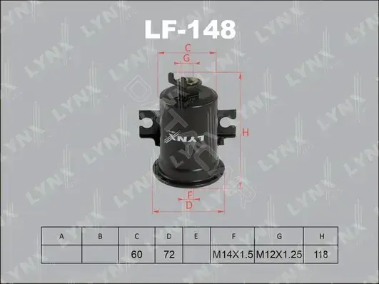 Топливный фильтр LYNXAUTO LF-148