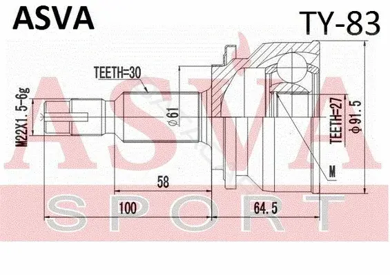 Шрус ASVA TY-83