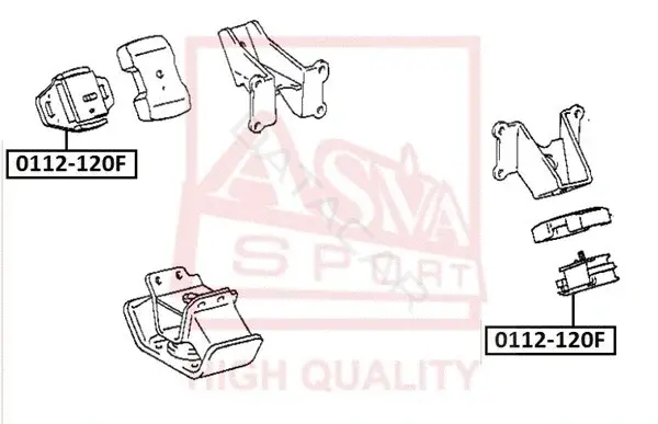 Подушка двигателя (Опора) ASVA 0112-120F