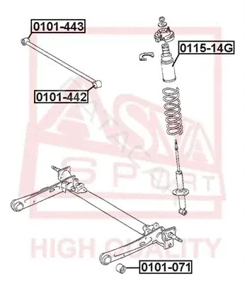 Сайлентблок рычага ASVA 0101-071
