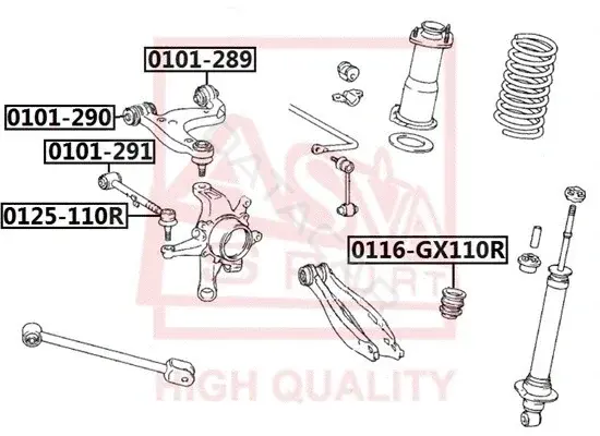 Сайлентблок рычага ASVA 0101-289