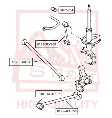 Рычаги ASVA 0125-ACU15R