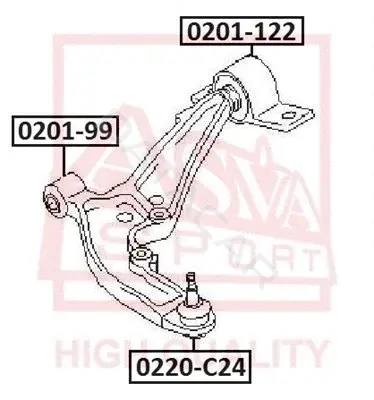 Шаровая опора ASVA 0220-C24