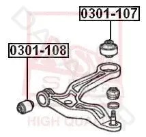 Сайлентблок рычага ASVA 0301-108