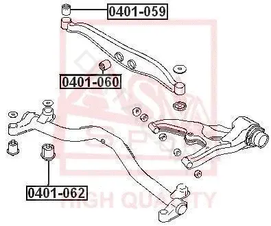 Сайлентблок рычага ASVA 0401-062
