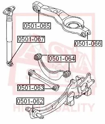 Сайлентблок рычага ASVA 0501-062