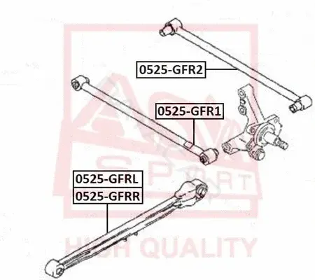 Рычаги ASVA 0525-GFRR