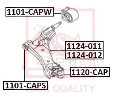 Сайлентблок рычага ASVA 1101-CAPW
