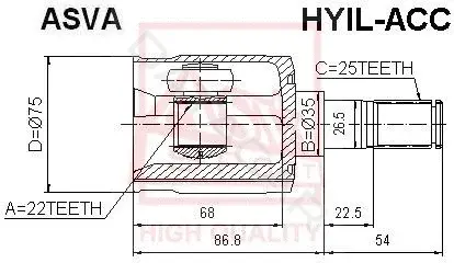 Шрус ASVA HYIL-ACC