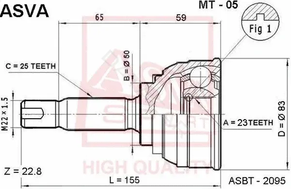 Шрус ASVA MT-05