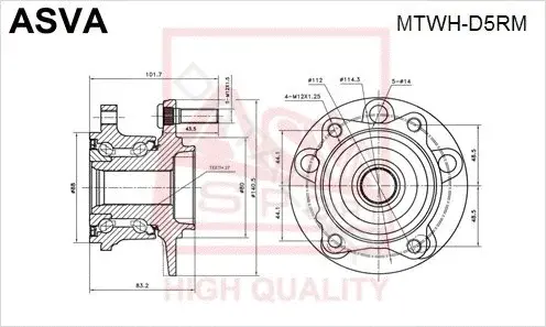 Ступица колеса ASVA MTWH-D5RM