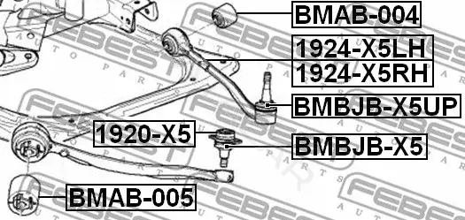 Сайлентблок рычага FEBEST BMAB-004