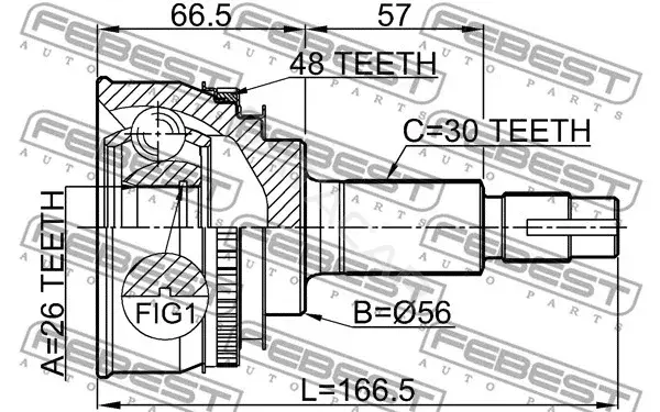 Шрус FEBEST 0110-069A48