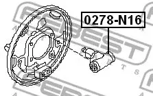Рабочий тормозной цилиндр FEBEST 0278-N16