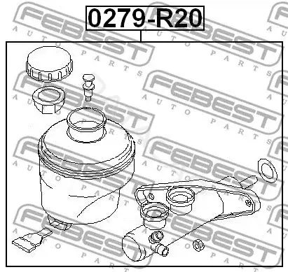 Главный тормозной цилиндр FEBEST 0279-R20