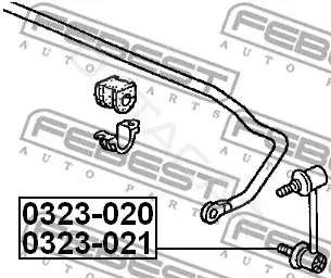 Стойки стабилизатора FEBEST 0323-021