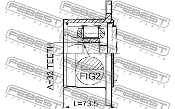Шрус FEBEST 0411-V75RH
