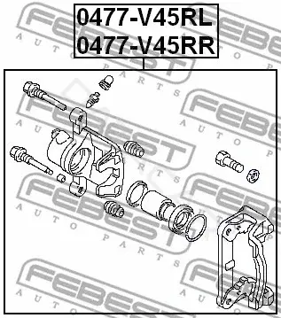 Суппорт тормозной FEBEST 0477-V45RR