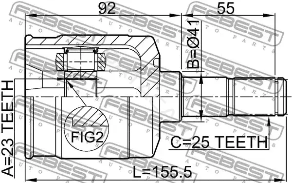 Шрус FEBEST 1211-EFAT