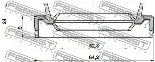 Сальник ступицы FEBEST 95EAY-54640924X