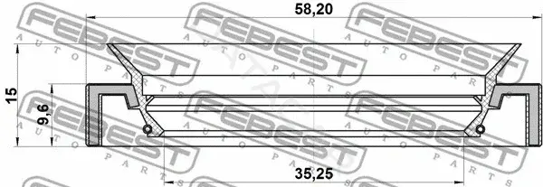 Сальник полуоси FEBEST 95HAY-37581015C