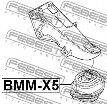 Подушка двигателя (Опора) FEBEST BMM-X5