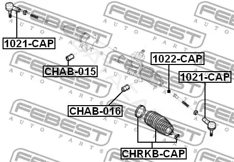 Сайлентблок рулевой рейки FEBEST CHAB-016