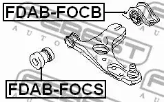 Сайлентблок рычага FEBEST FDAB-FOCS