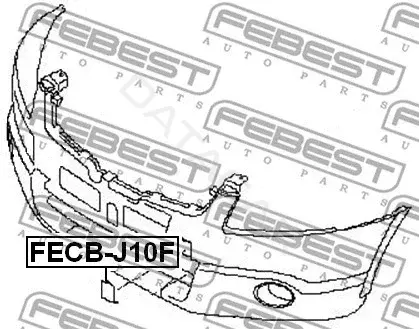 Заглушка буксировочного крюка FEBEST FECB-J10F