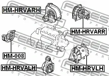 Подушка двигателя (Опора) FEBEST HM-HRVARR