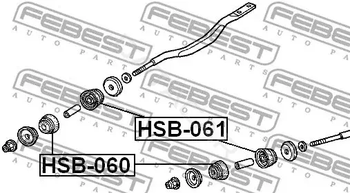 Сайлентблок рычага FEBEST HSB-060