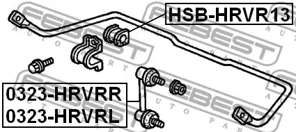 Втулки стабилизатора FEBEST HSB-HRVR13