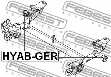 Сайлентблок балки / подрамника FEBEST HYAB-GER