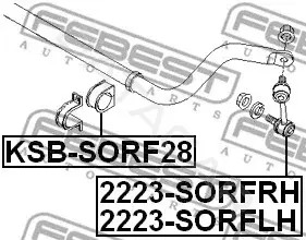 Втулки стабилизатора FEBEST KSB-SORF28