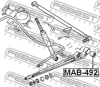 Сайлентблок рычага FEBEST MAB-492