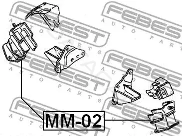 Подушка двигателя (Опора) FEBEST MM-02